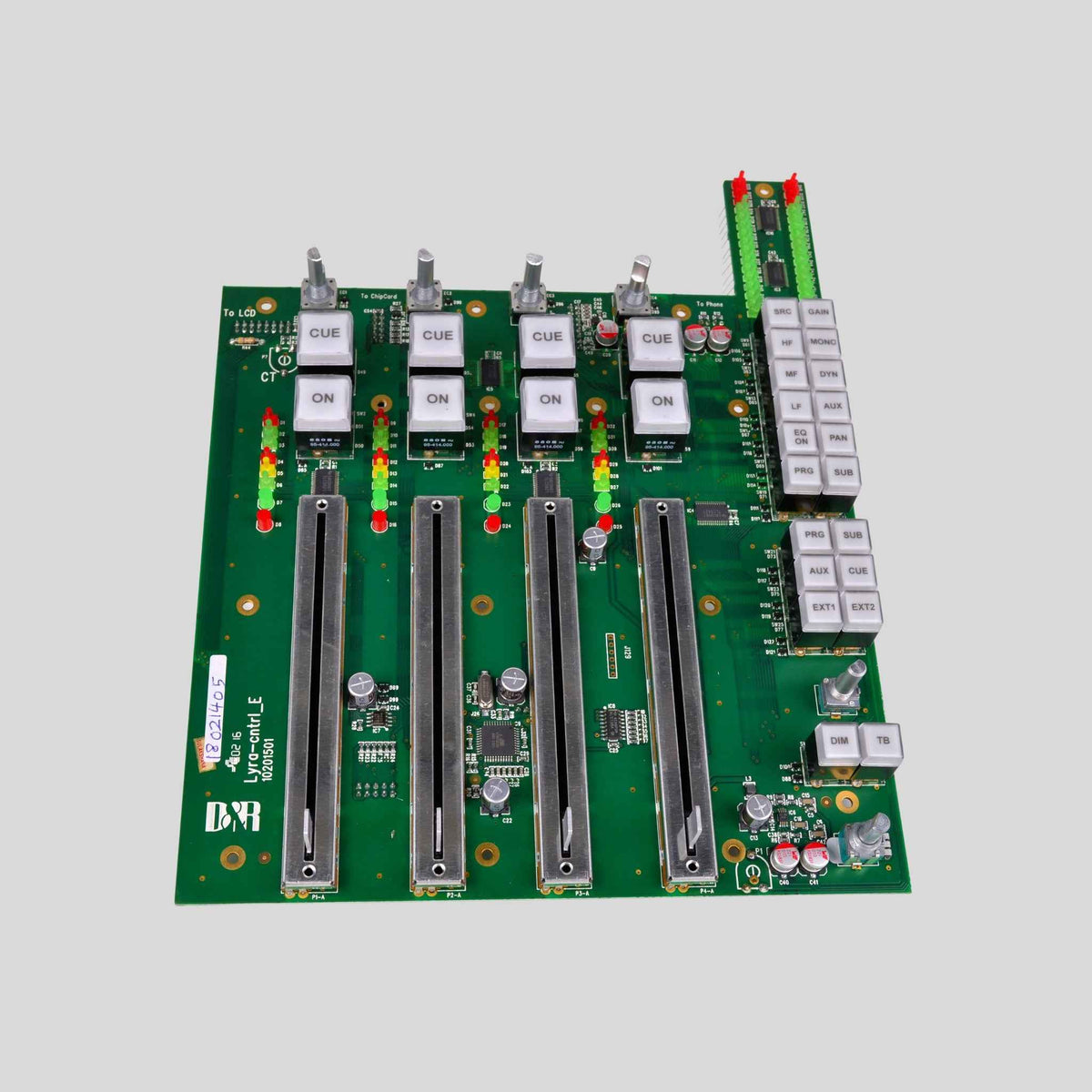 D&R Spare Part – LYRA 4-Fader Board with CRM (20851501)