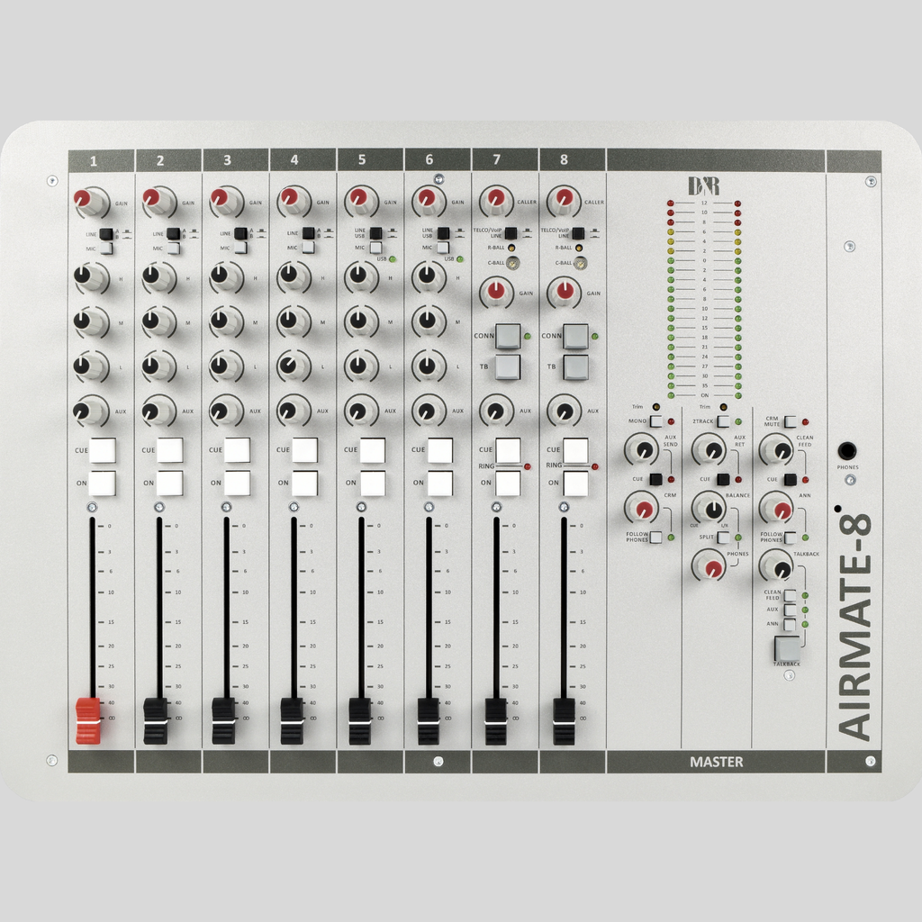D&R AIRMATE-8-USB Radio Mixing Console VoIP+WPC (60890244) - Dnrwebshop.com