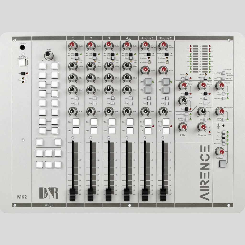 D&R AIRENCE-USB Radio Mixing Console 2x Telco (60890300) - Dnrwebshop.com