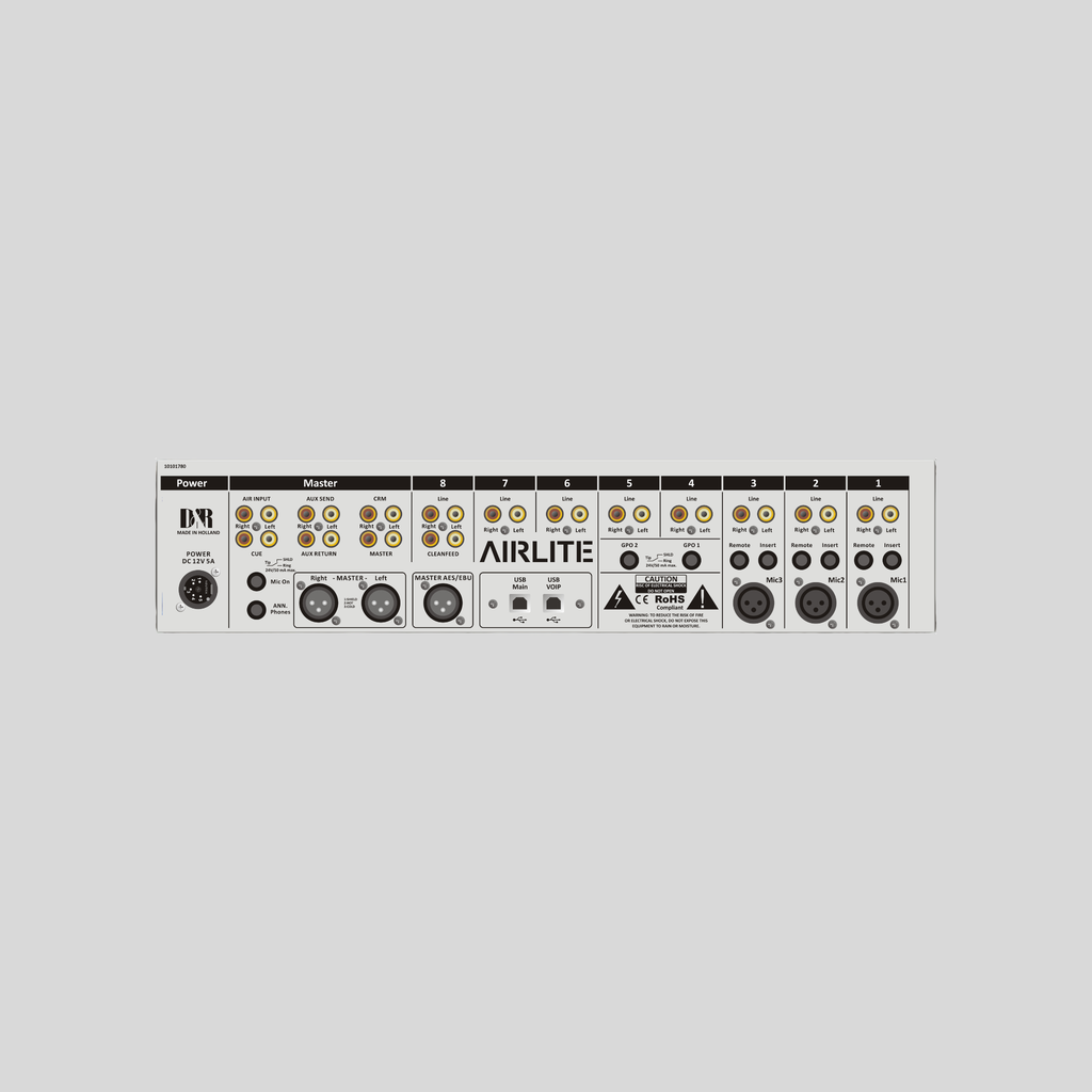 D&R AIRLITE-USB MK2 Broadcast Mixing Console (60890295) - Dnrwebshop.com