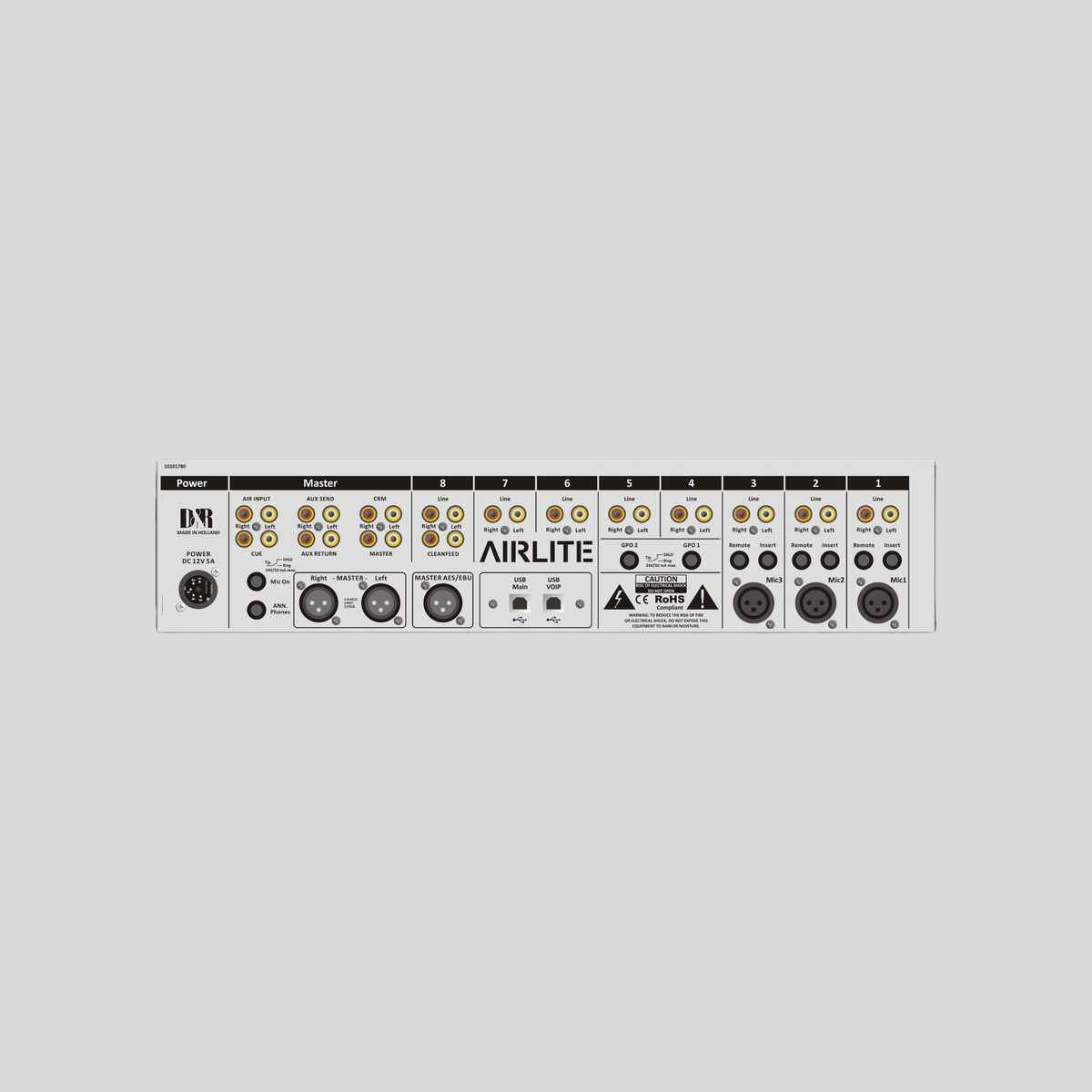 D&R AIRLITE-USB MK2 Broadcast Mixing Console (60890295) - Dnrwebshop.com