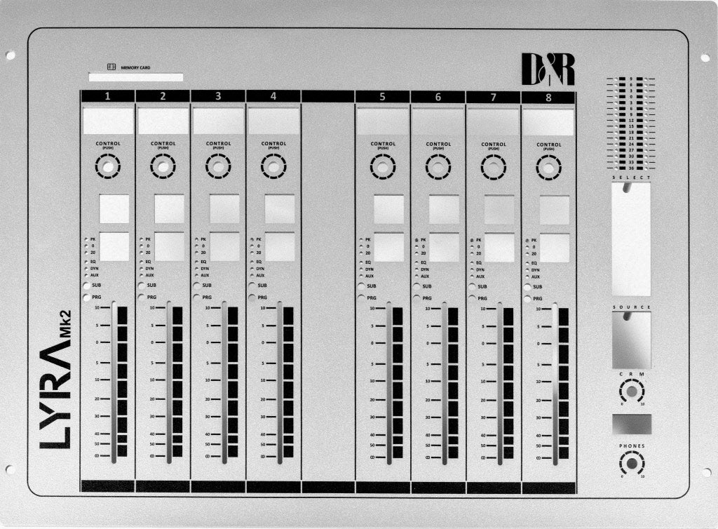 LYRA 8 Fader Front panel 10101345