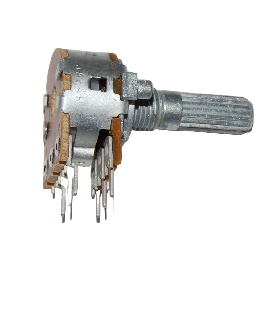 Potentiometer 16mm. 2x10kA (logarithmic) 10300370