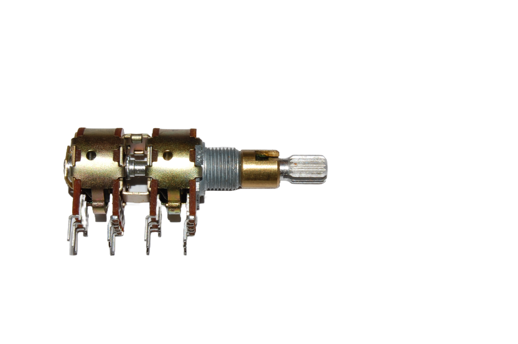Potentiometer 16 mm. 2x10kB/2x10kB (cc concentric)