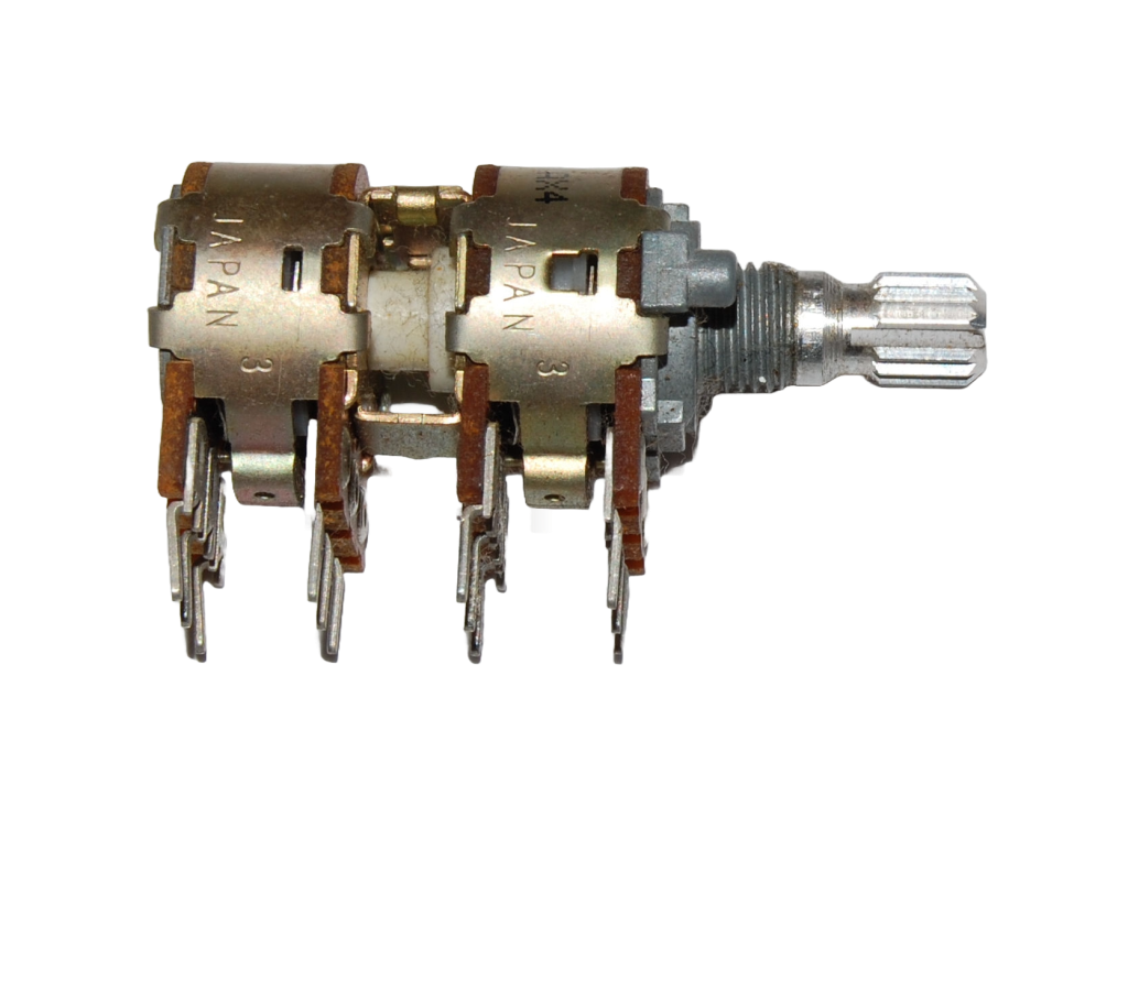 Potentiometer 16 mm. 4x20kA (quad log) 10300389