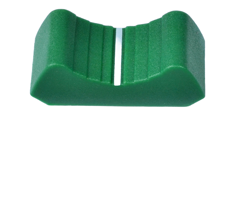 Knob Fader Sifam 11mm Green for 1.2x8mm metal shafts