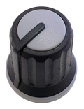 Knob P300-S-028-S6 black 6mm splined shaft 18 teeth