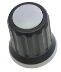 Knob P301-S-08-S6 black 6mm splined shaft 18 teeth