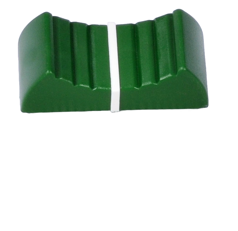 Knob fader Re-An 11mm GREEN for 1.2x8mm metal shafts
