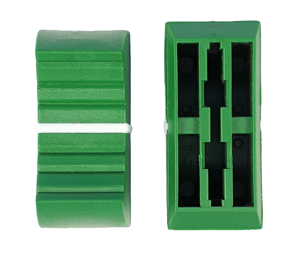 Knob fader Re-An 11mm GREEN for T metal shafts