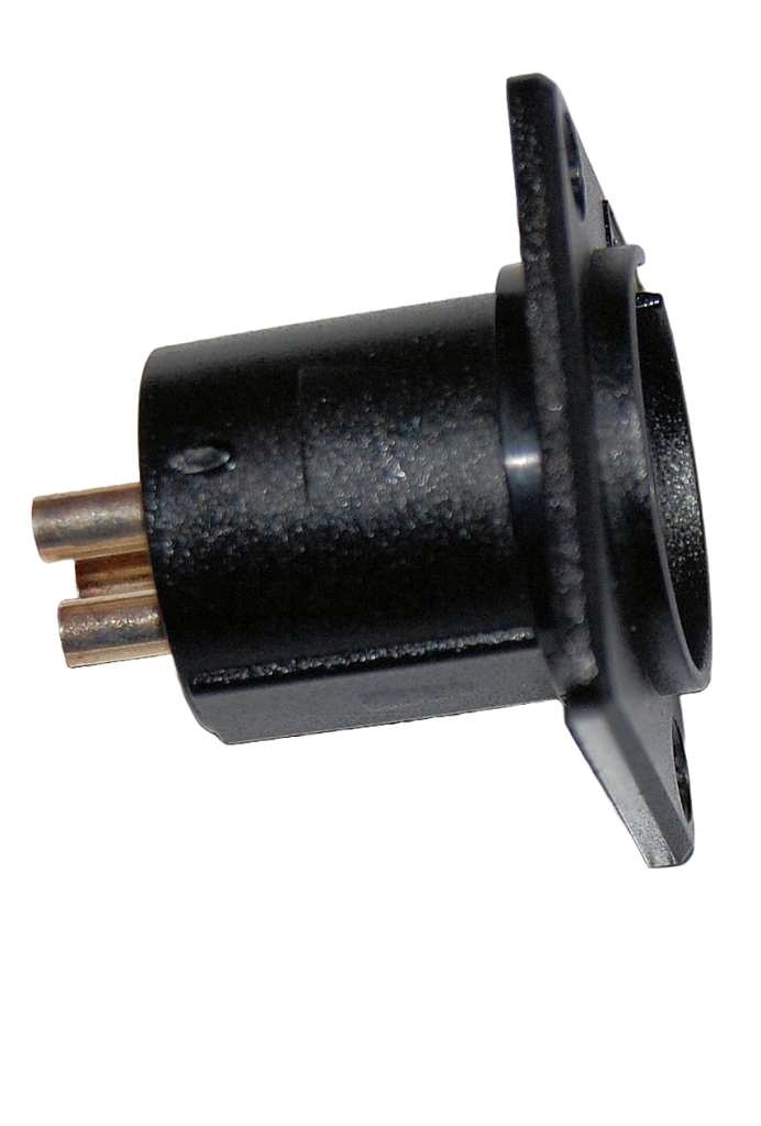 XLR chas 3p male pl. black 10600423