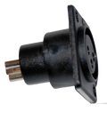 XLR chas 3p female pl. black