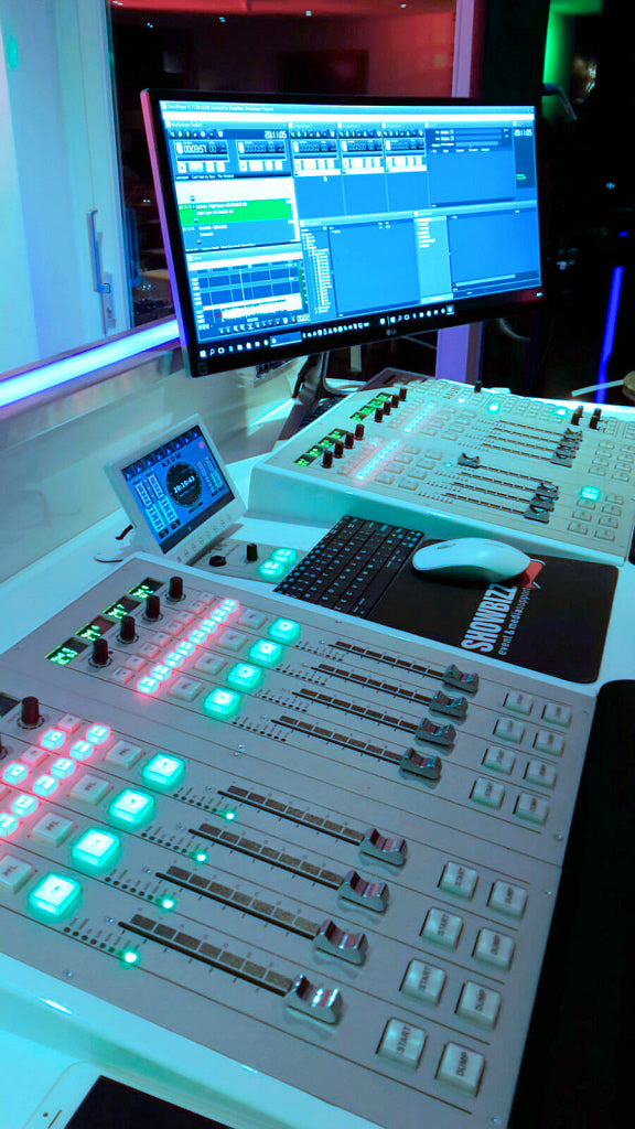 AXUM 12 fader digital broadcast mixing console with motor faders
